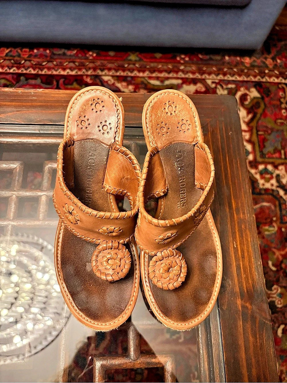 Jack Rogers Brown Espadrille Wedge Sandals